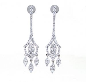diamond dress earrings | B19431