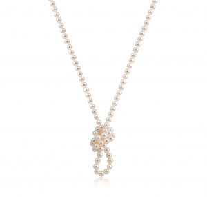 A Japanese Akoya pearl strand set with a gold plated sterling silver clasp. The pearls are 6.5 -7mm in diameter and have excellent lustre and very good skin.