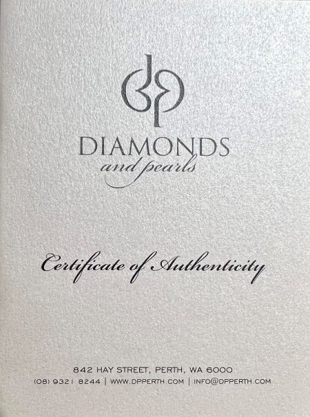 D&P pearl certificate of authenticity