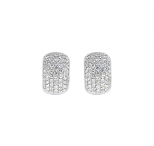 Pave Set Diamond Huggie Earrings | B20338