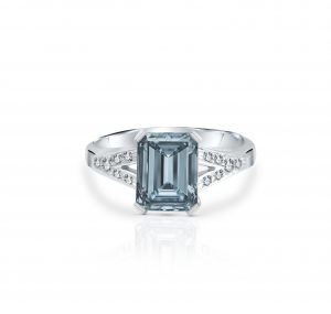Aquamarine And Diamond Ring | B22477