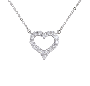 Heart Shape Diamond Claw Set Pendant