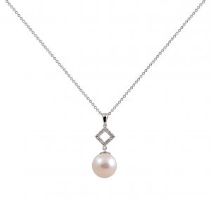 Geometric design Fresh Water pearl pendant