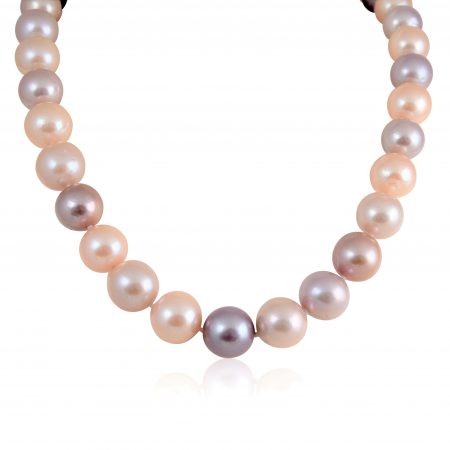 Freshwater pink pearl strand necklace