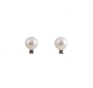 pearl and diamond earrings