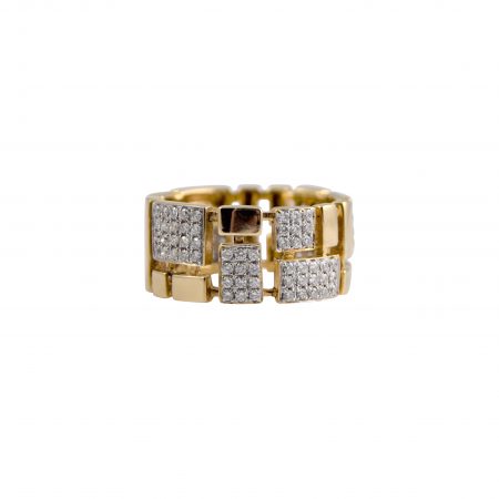 18K gold ring with diamonds
