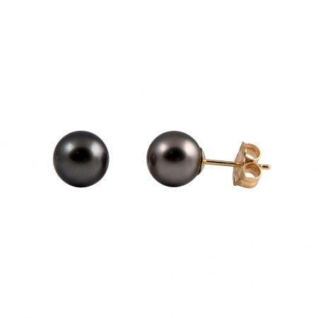 Tahitian pearl stud earrings