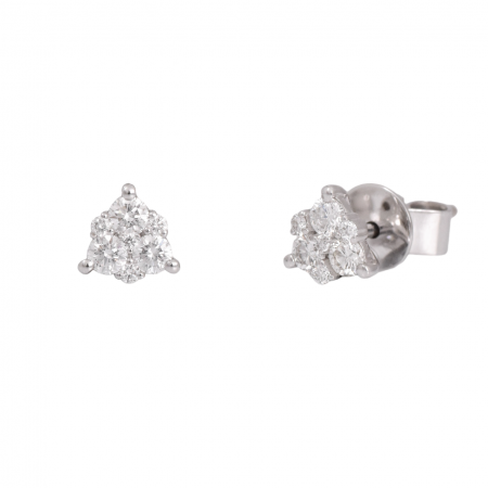 Triangle Diamond Cluster stud earrings