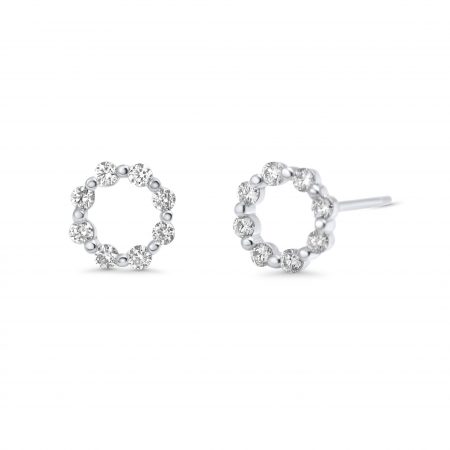 open circle diamond earrings
