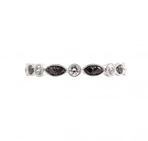 black and white diamond ring