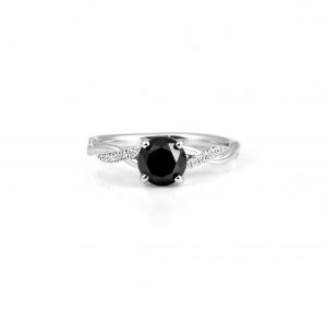 Black diamond twist ring