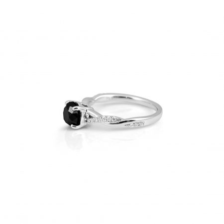 Black diamond twist ring - side
