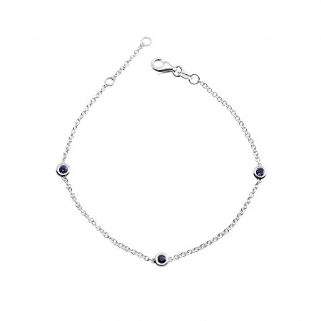 Sapphire chain bracelet