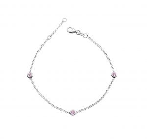 Pink sapphire bracelet