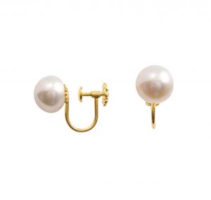 Screw on pearl earrings