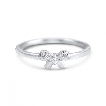 white gold bow ring
