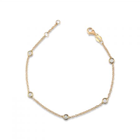 Bezel Set Chain diamond bracelet