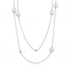 south sea pearl and diamond necklace