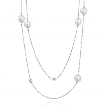 south sea pearl and diamond necklace