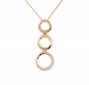 Open circle diamond necklace