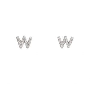 W or M diamond earrings