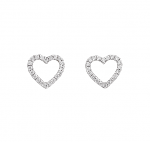 heart shaped stud earrings