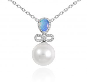 pearl and opal pendant