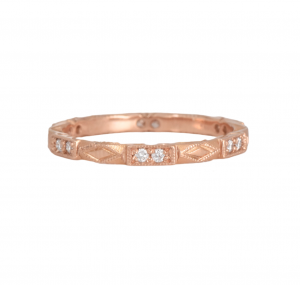 Rose gold deco style ring