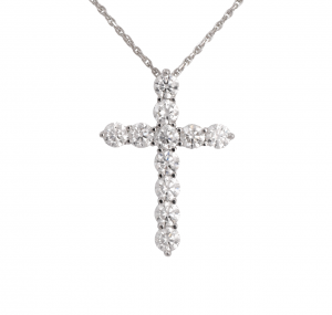 large diamond cross necklace