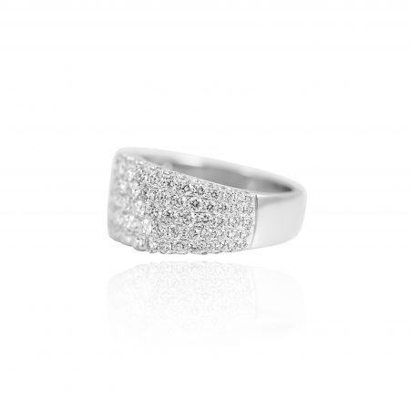 Wide Pave Set Diamond Dress Ring