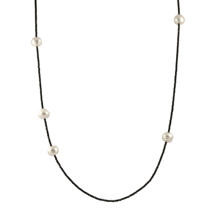 South Sea Pearl and black spinel bead Necklace