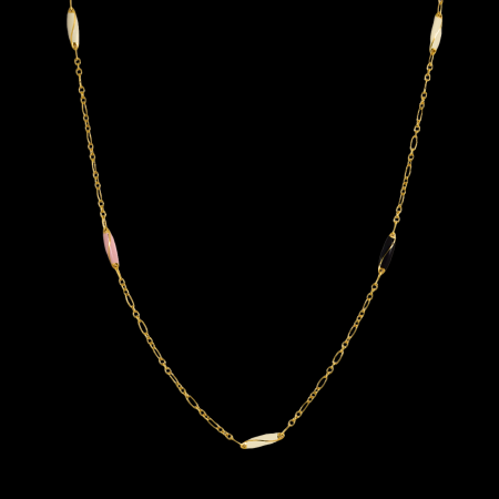 Antique enamel chain necklace