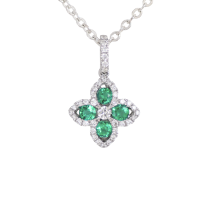Fancy Emerald And Diamond Pendant