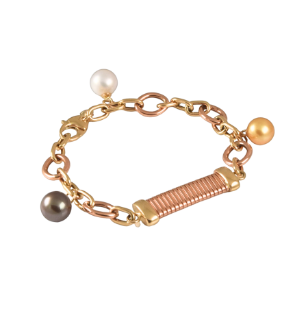 Tri-colour South Sea Pearl Bracelet