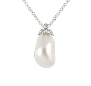 Keshi South Sea Pearl and Diamond Pendant