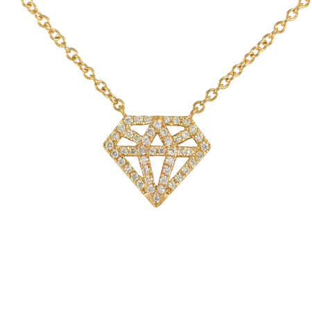 Diamond Shaped Diamond Necklace