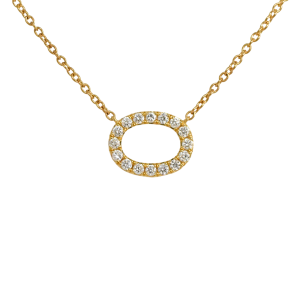 Open Oval Diamond Necklace